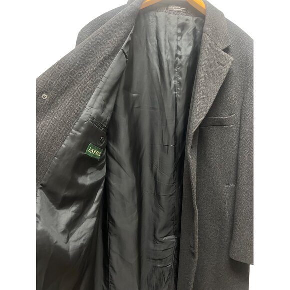 Lauren Ralph Lauren Dark Gray Cashmere Wool Blend Overcoat Trench - Picture 9 of 11